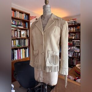 Vintage Leather fringe jacket